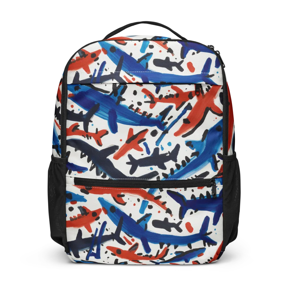 Bluewater Brushstroke on Utility Backpack — Front