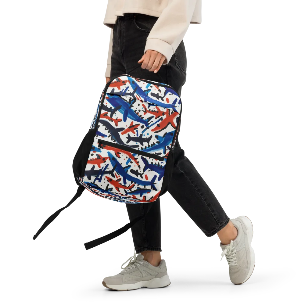 Bluewater Brushstroke on Utility Backpack — Front