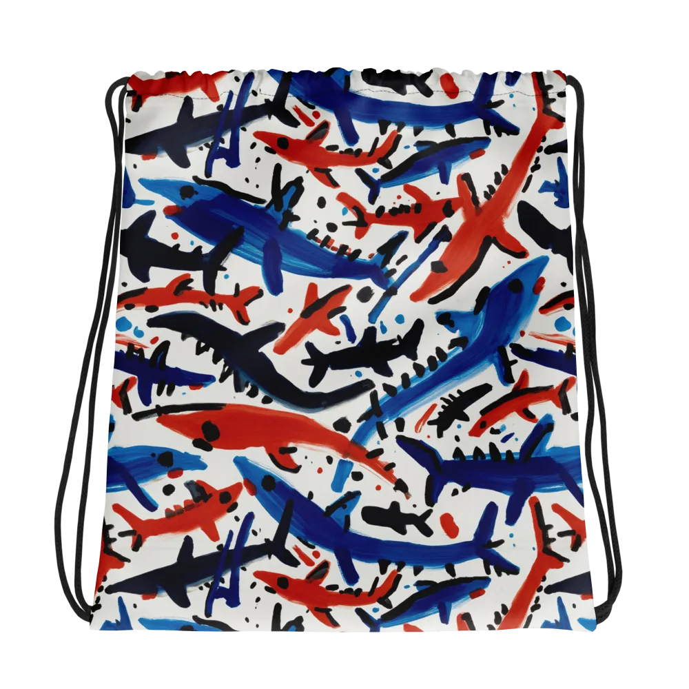 Bluewater Brushstroke on Drawstring Bag — Photo