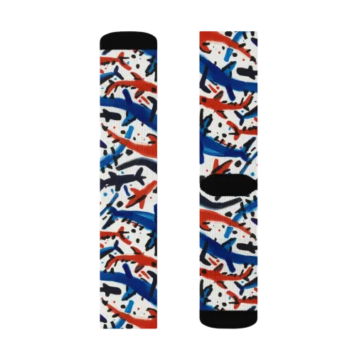 Bluewater Brushstroke on a Socks