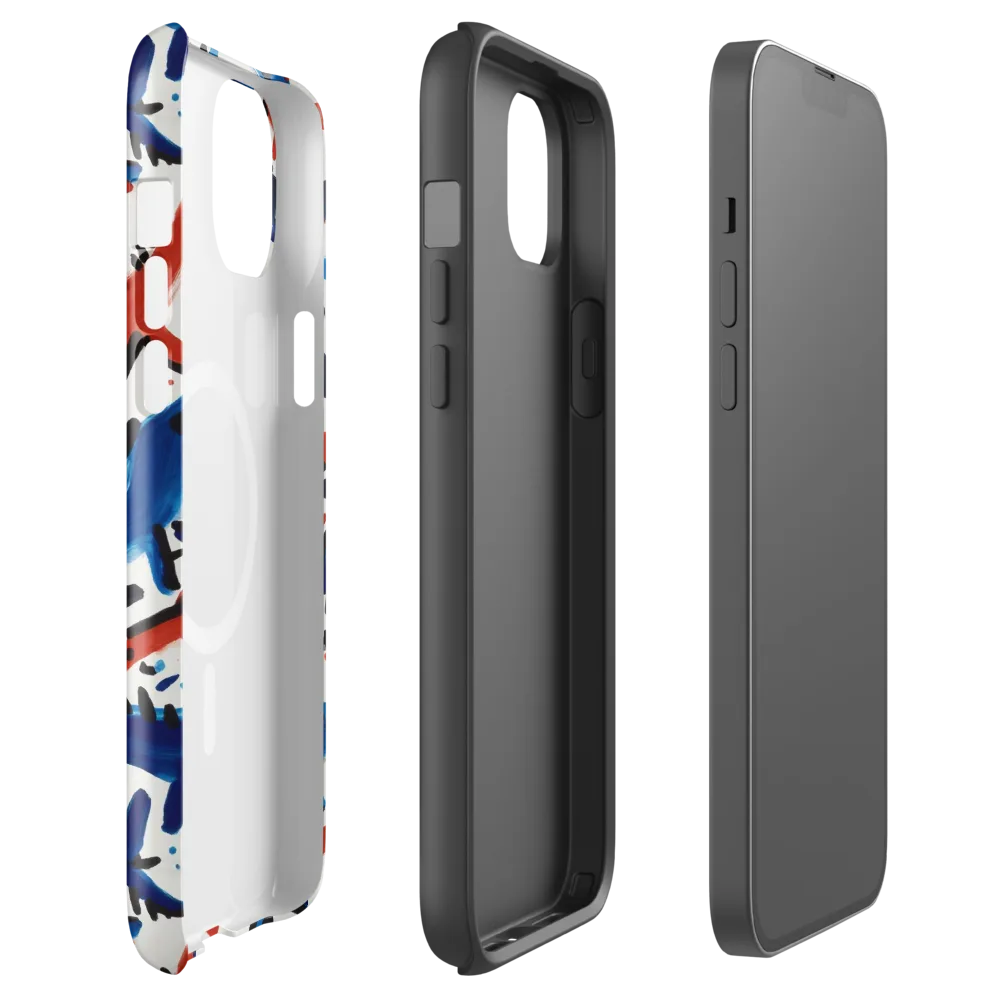 Bluewater Brushstroke on MagSafe Tough Case for iPhone® — Front