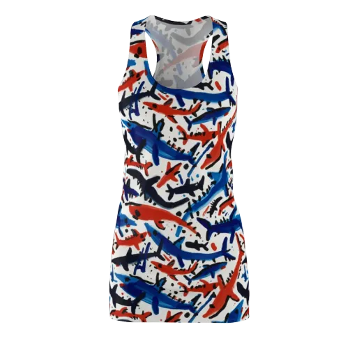 Bluewater Brushstroke on a Racerback Dress