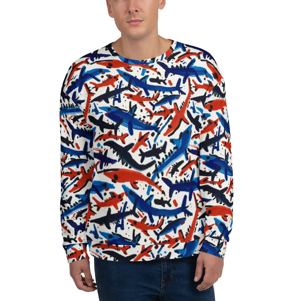 Bluewater Brushstroke on Sweatshirt — Front
