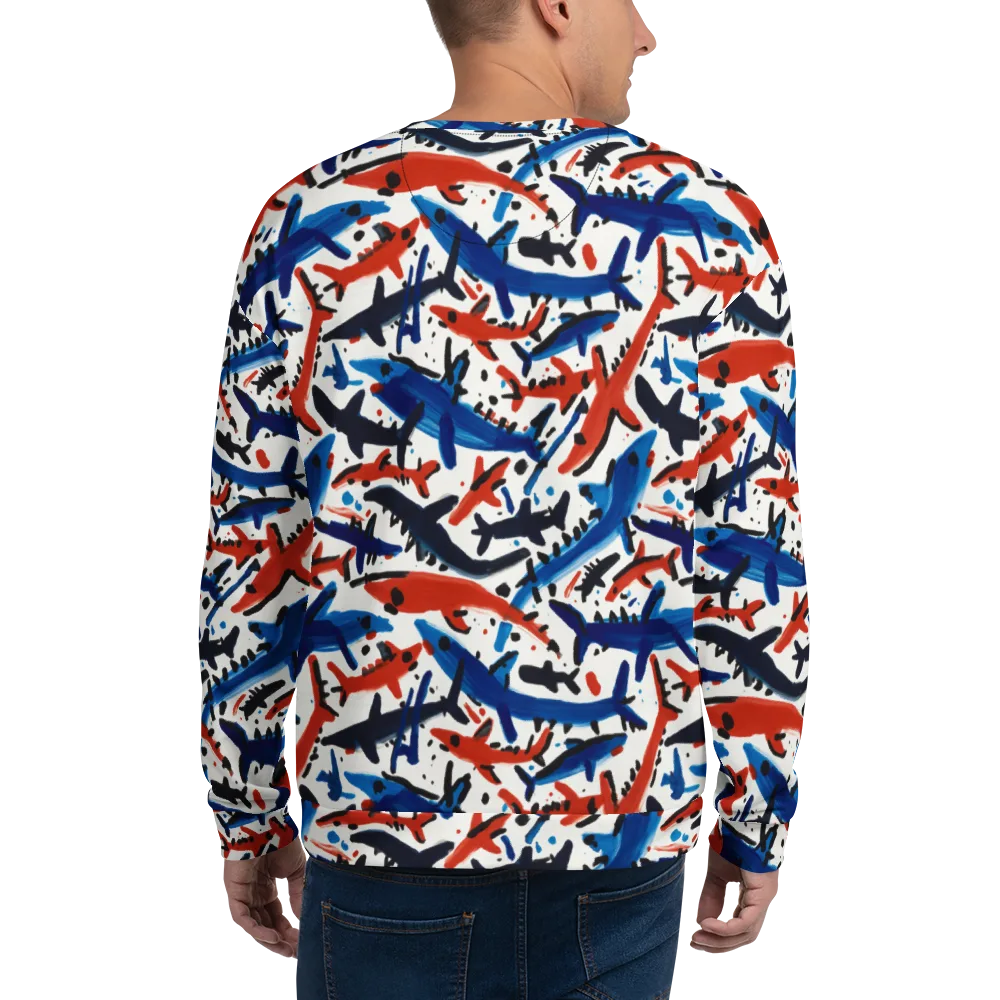 Bluewater Brushstroke on Sweatshirt — Back