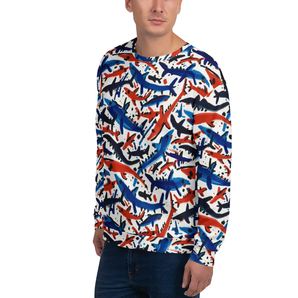 Bluewater Brushstroke on Sweatshirt — Left Front