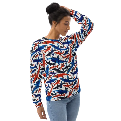 Bluewater Brushstroke on a Sweatshirt