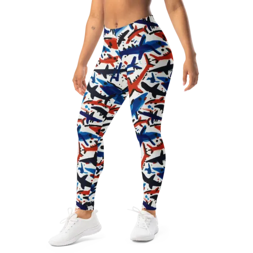 Bluewater Brushstroke on a Leggings