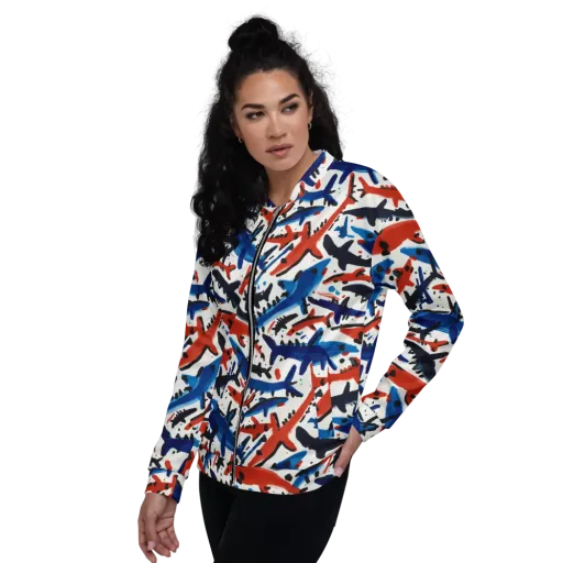 Bluewater Brushstroke on a Bomber Jacket