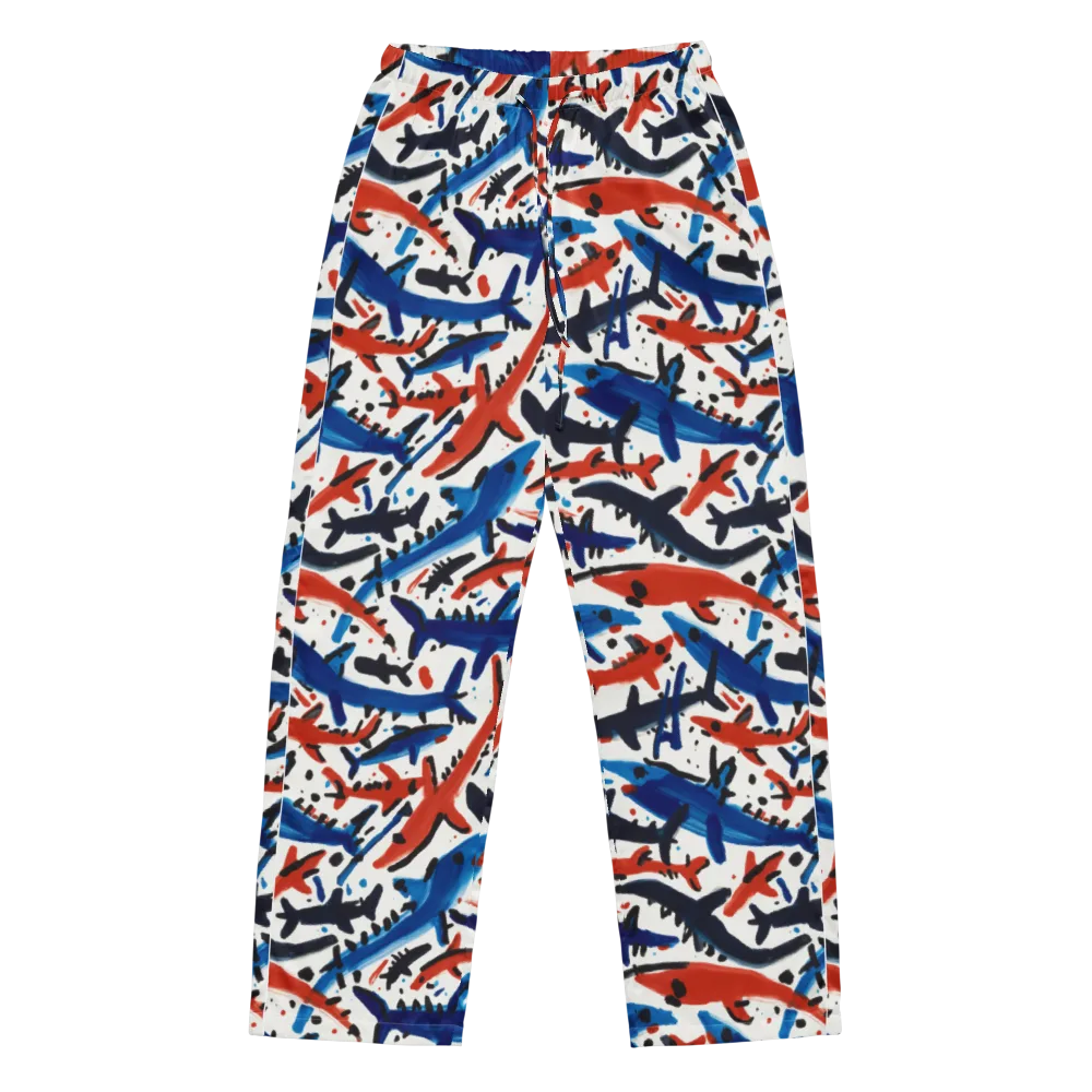 Bluewater Brushstroke on Women's Pajama Pants — Front