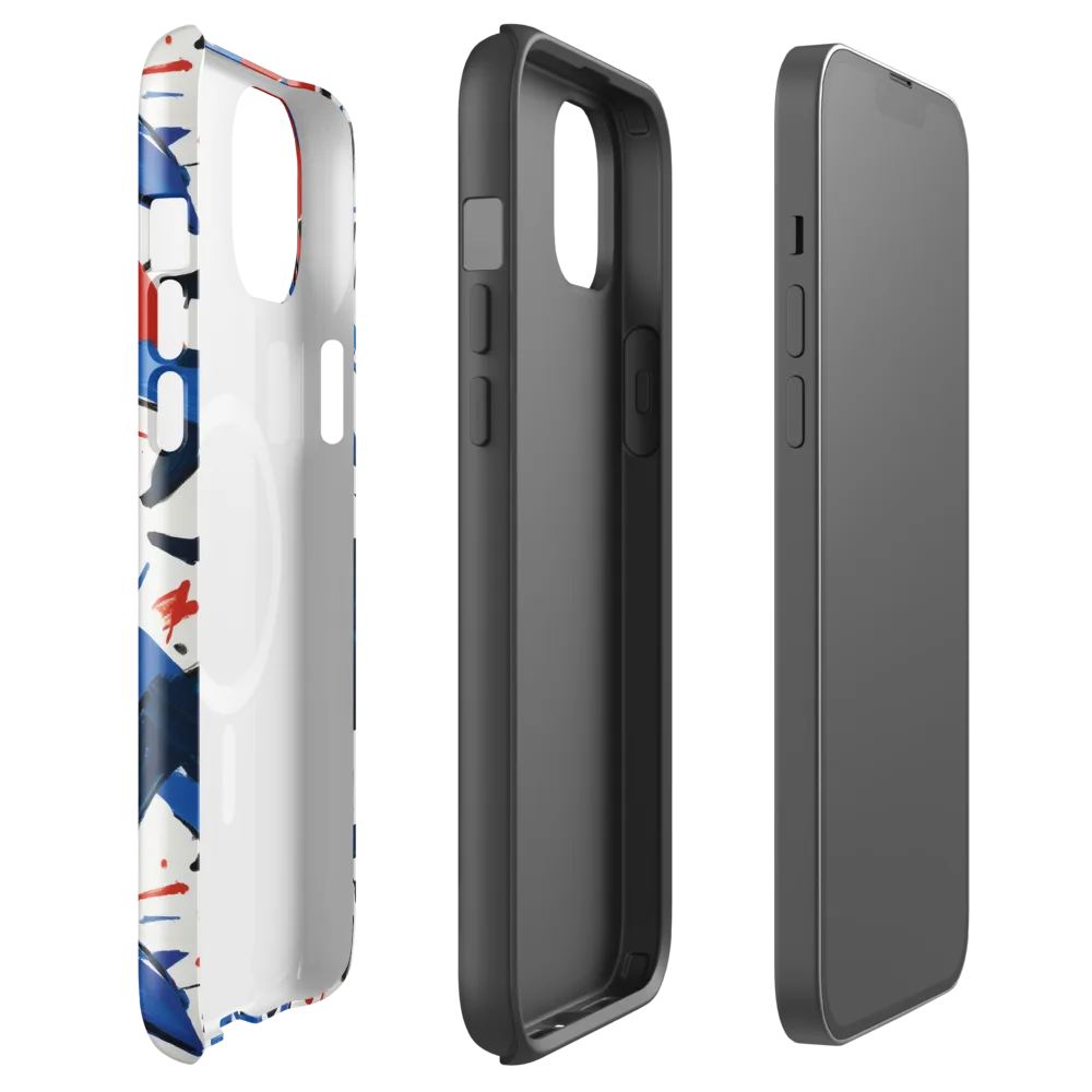 Shark Attack Abstract on MagSafe Tough Case for iPhone® — Front
