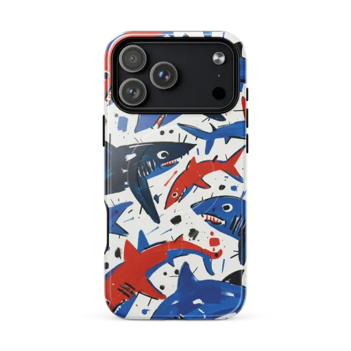 Shark Attack Abstract on a MagSafe Tough Case for iPhone®