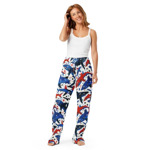 Shark Attack Abstract on a Women's Pajama Pants