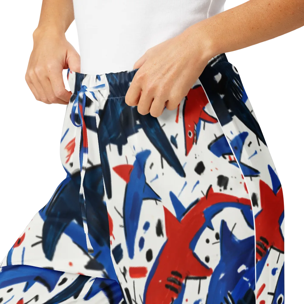 Shark Attack Abstract on Women's Pajama Pants — Product details
