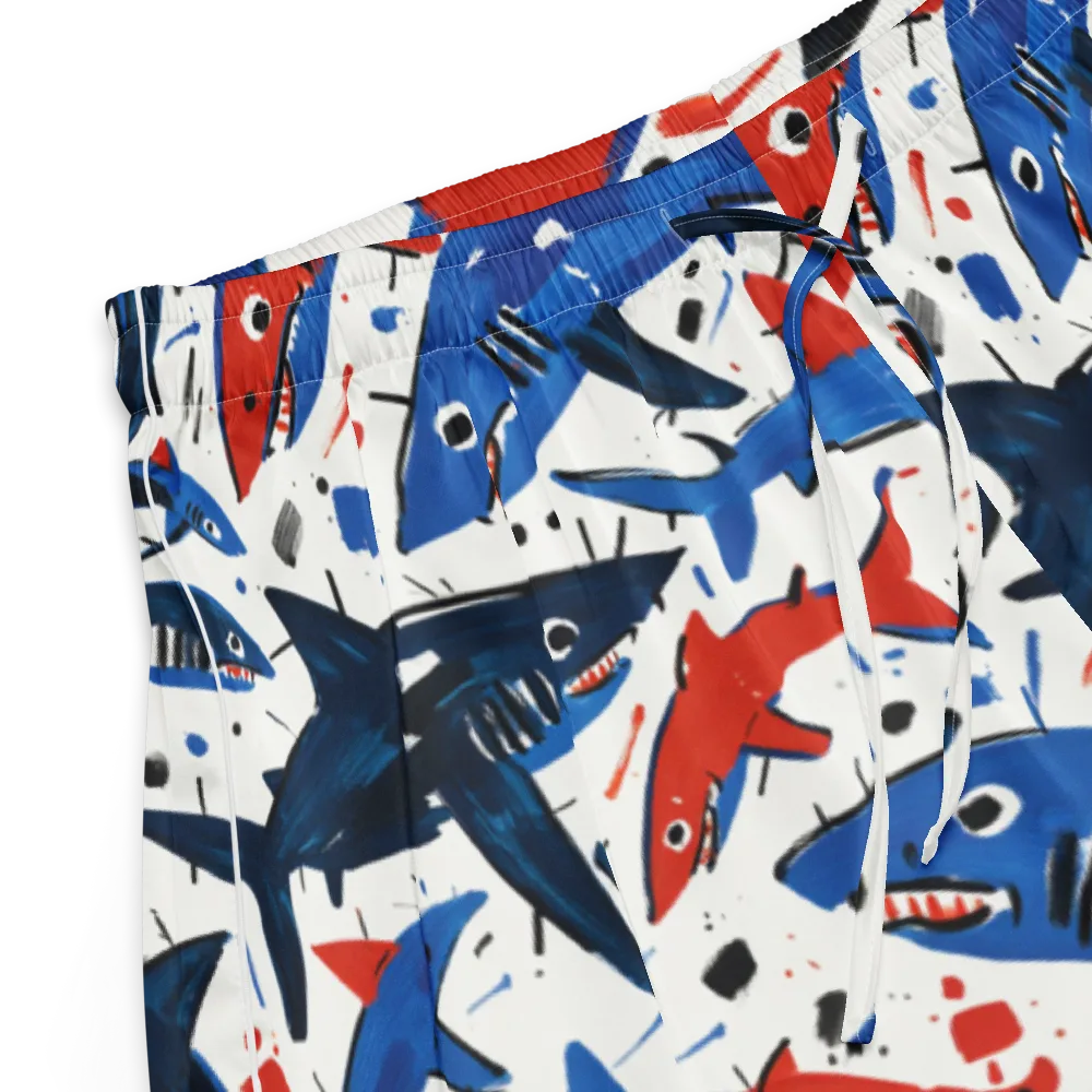 Shark Attack Abstract on Women's Pajama Shorts — Product details