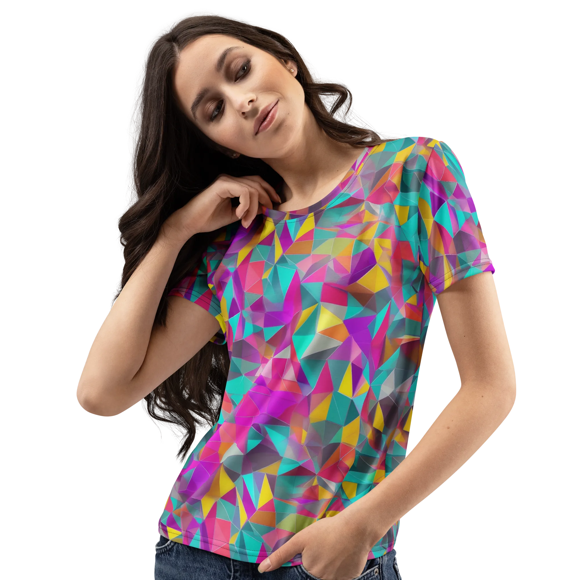 Prism Bazaar on Women's Crew Neck T-Shirt — Left Front