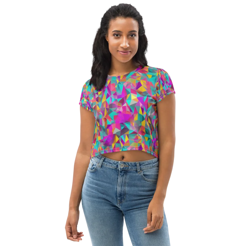 Prism Bazaar on Crop Tee — Front