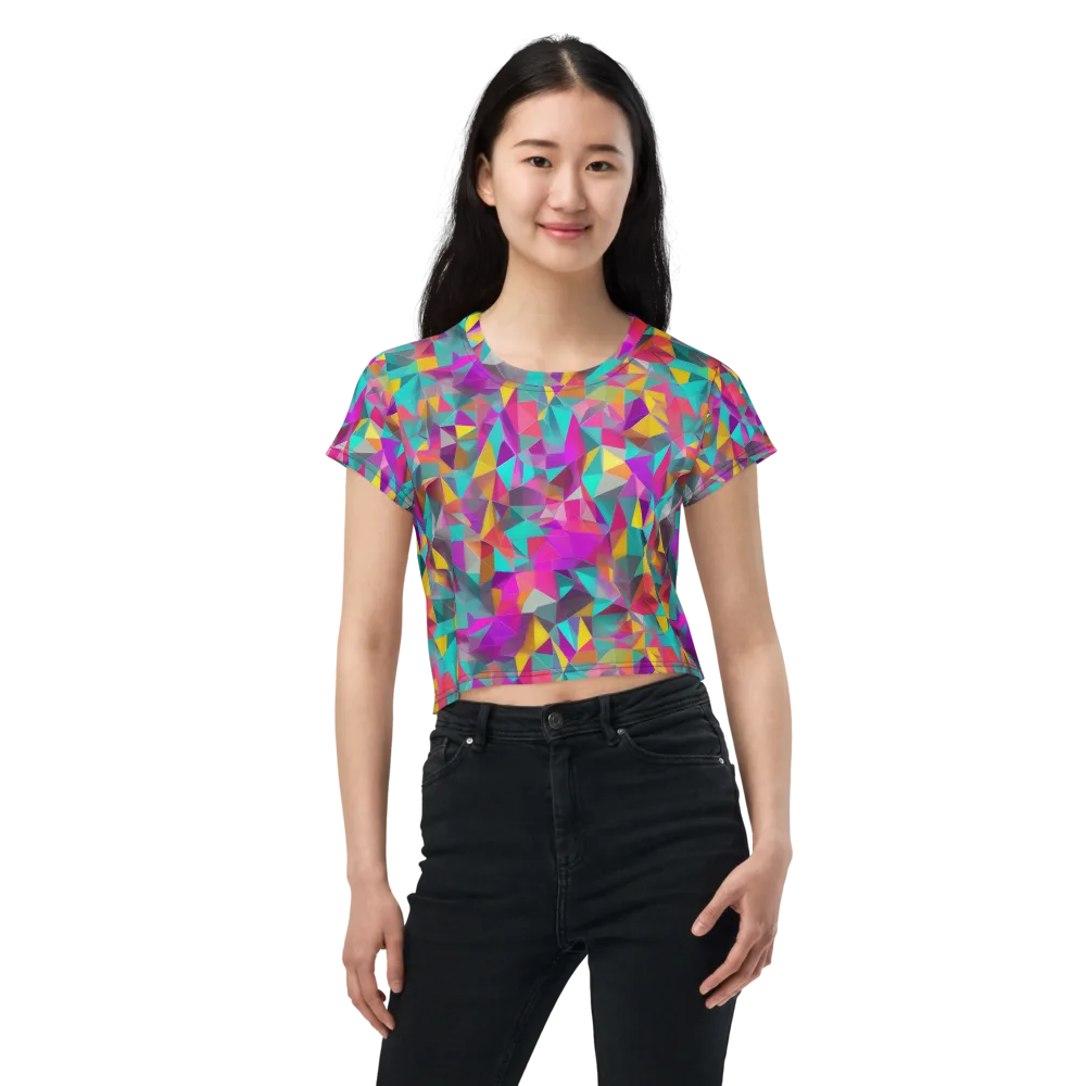 Prism Bazaar on Crop Tee — Front