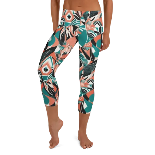 Coral Kinetic on a Capri Leggings