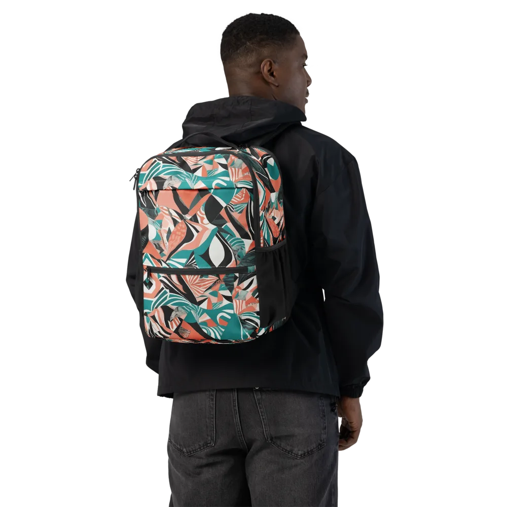 Coral Kinetic on Utility Backpack — Back