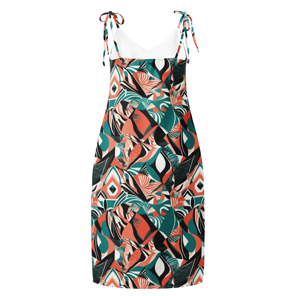 Coral Kinetic on Slip Dress — Back