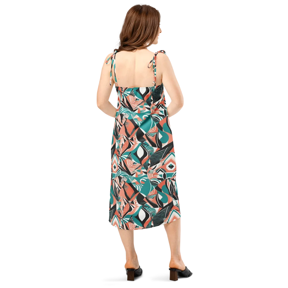 Coral Kinetic on Slip Dress — Back
