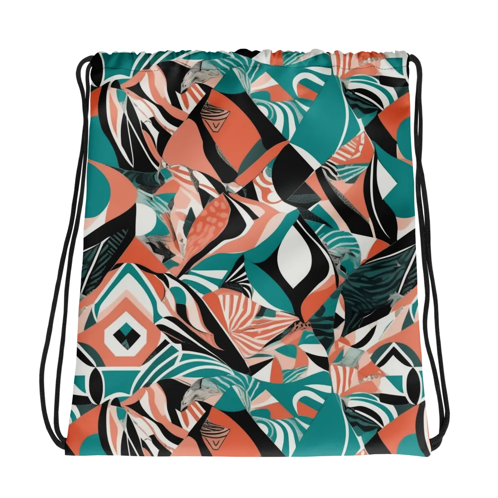 Coral Kinetic on Drawstring Bag — Photo