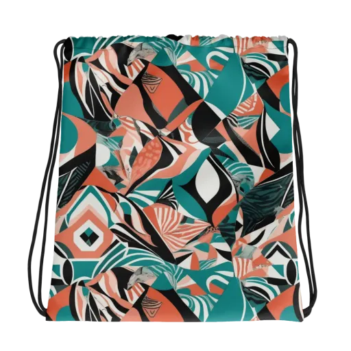 Coral Kinetic on a Drawstring Bag