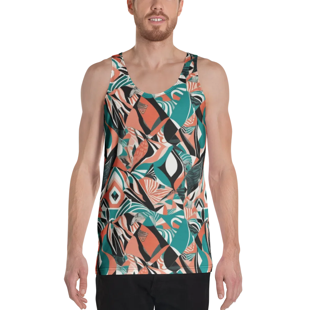 Coral Kinetic on Men's Tank Top — Front