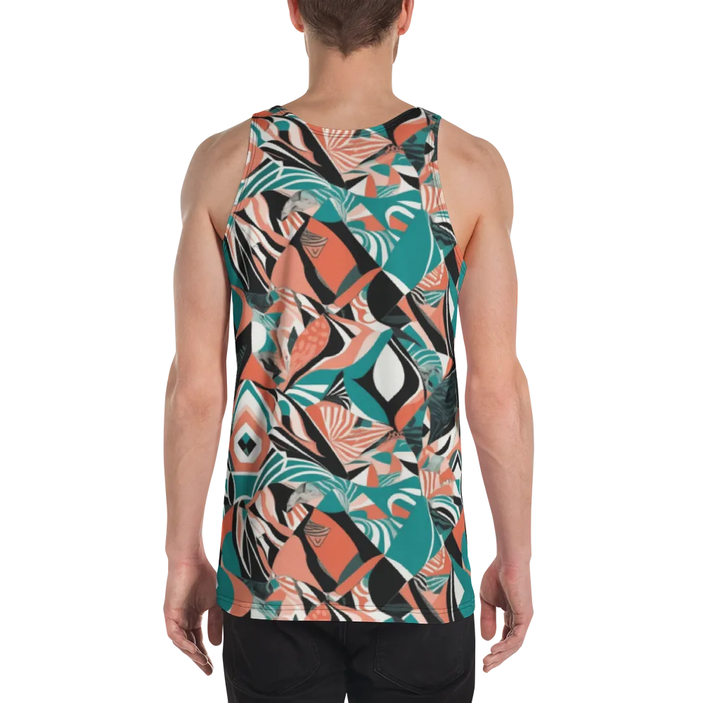 Coral Kinetic on Men's Tank Top — Back