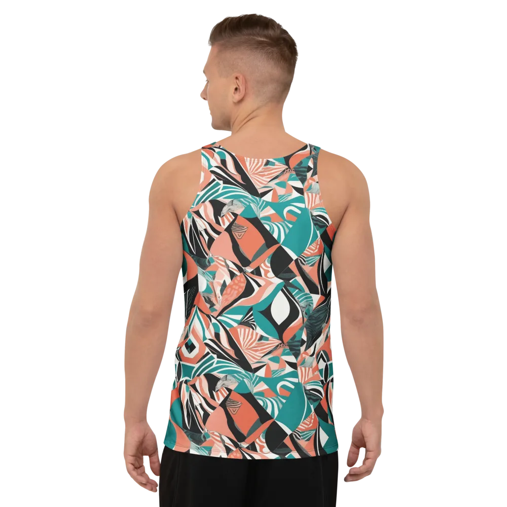 Coral Kinetic on Men's Tank Top — Back