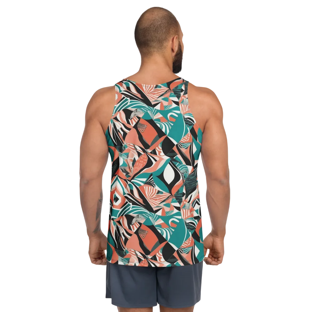 Coral Kinetic on Men's Tank Top — Back