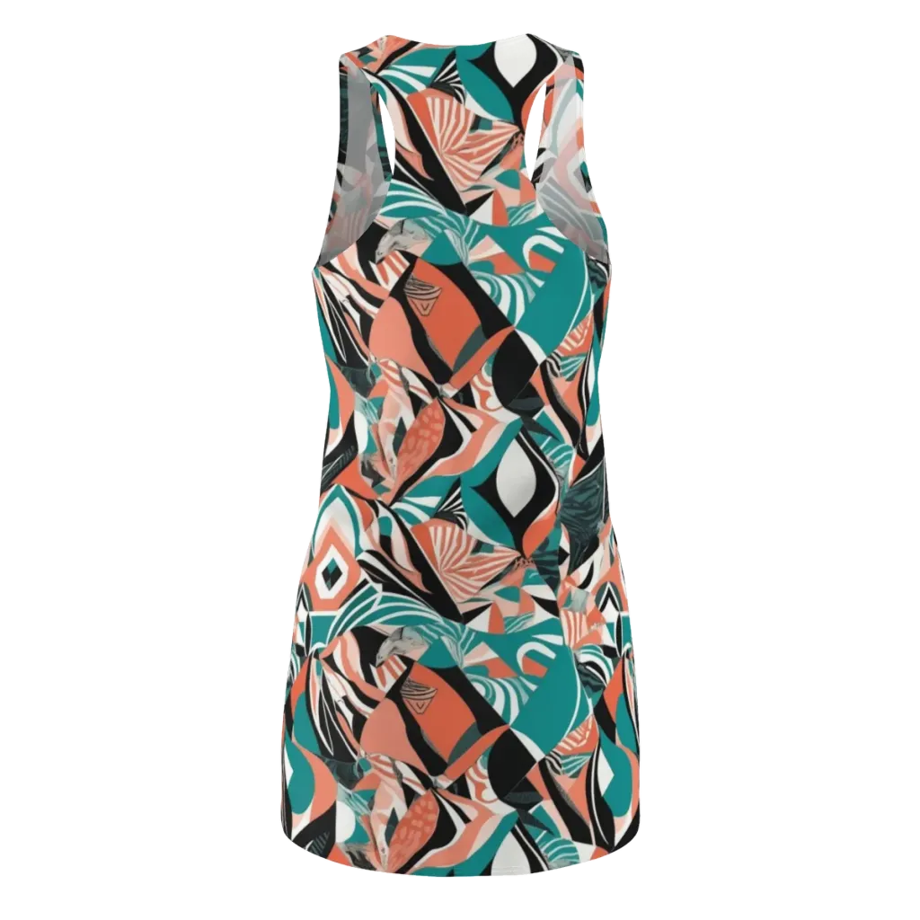 Coral Kinetic on Racerback Dress — Back