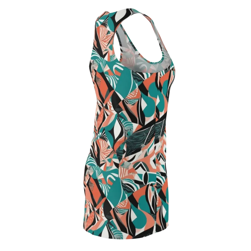 Coral Kinetic on Racerback Dress — Back Side