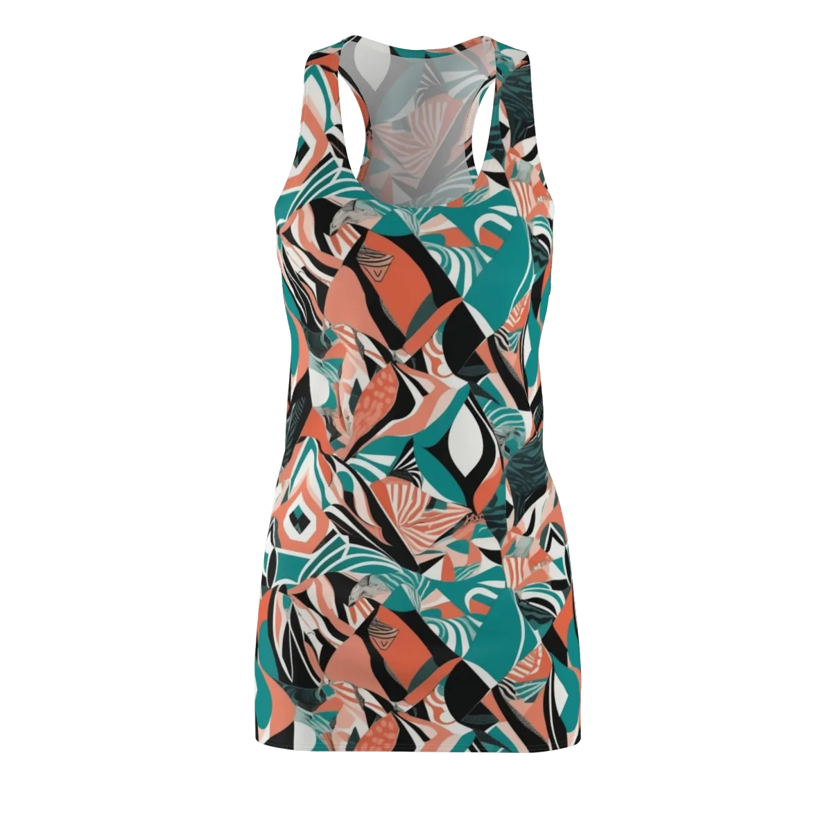 Coral Kinetic on Racerback Dress — Front