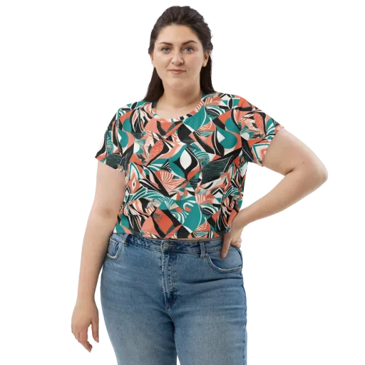 Coral Kinetic on a Crop Tee