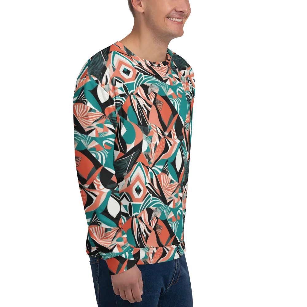 Coral Kinetic on Sweatshirt — Right Front