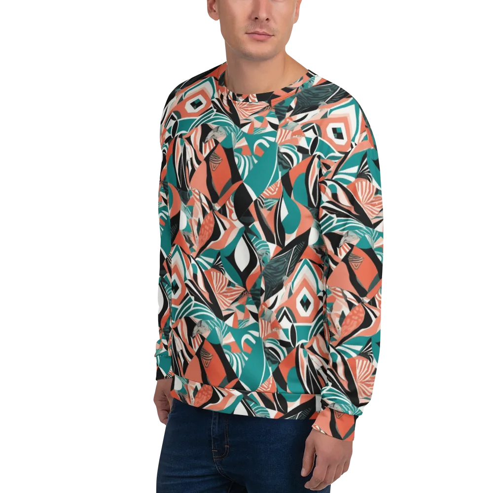 Coral Kinetic on Sweatshirt — Left Front