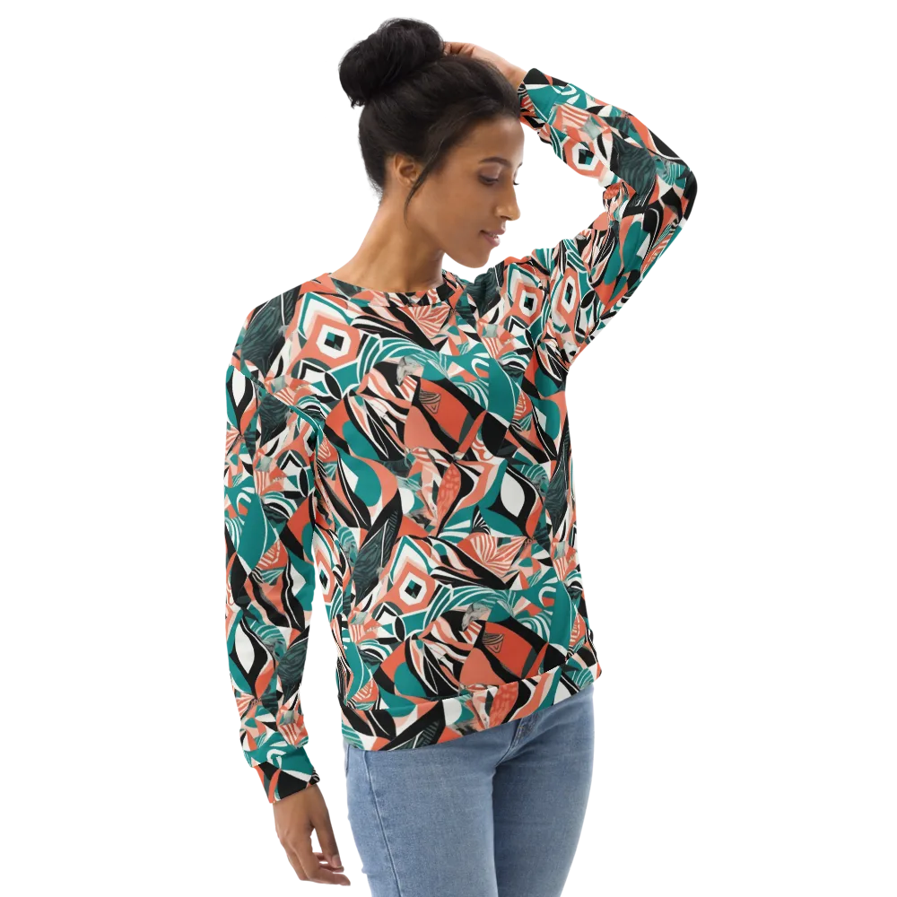 Coral Kinetic on Sweatshirt — Right Front