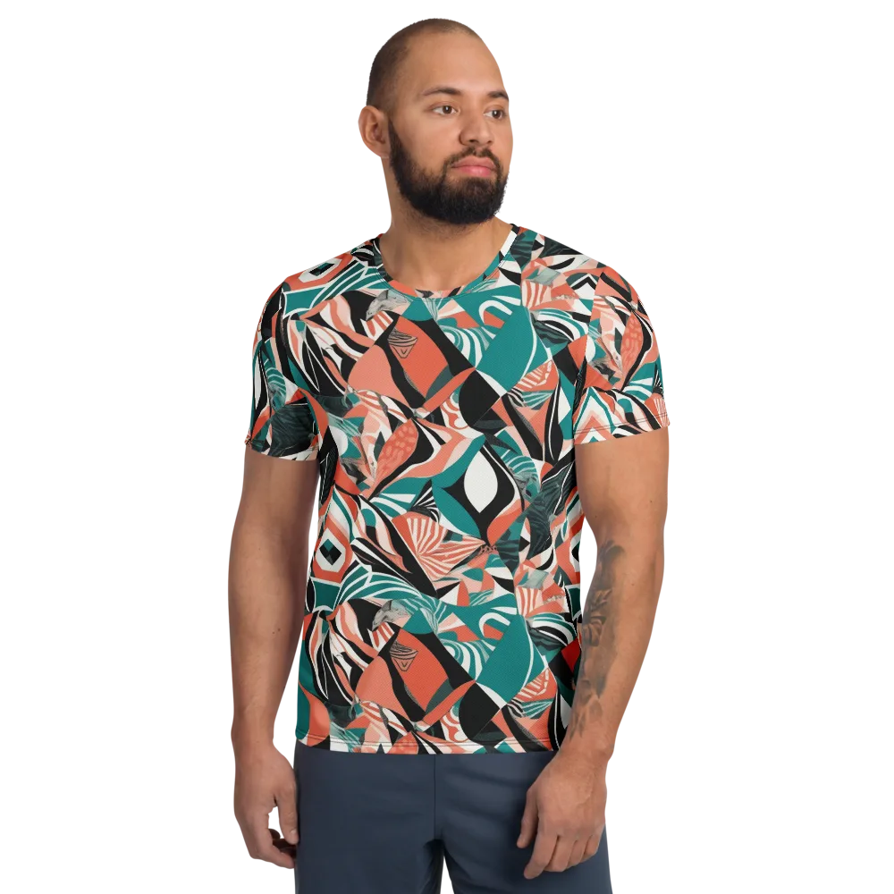 Coral Kinetic on Men's Athletic T-Shirt — Front