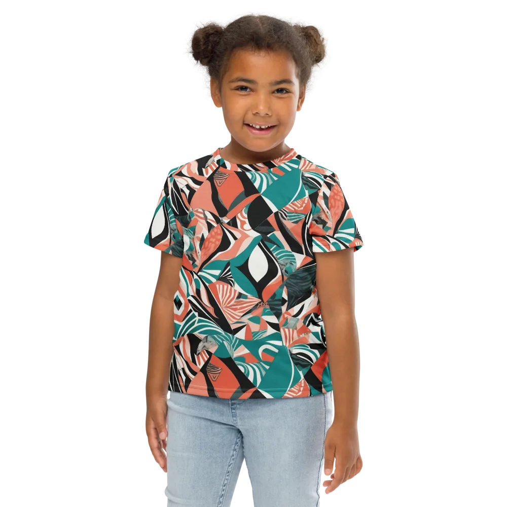 Coral Kinetic on Kids Crew Neck T-Shirt — Front