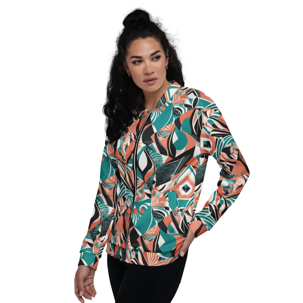 Coral Kinetic on Bomber Jacket — Left