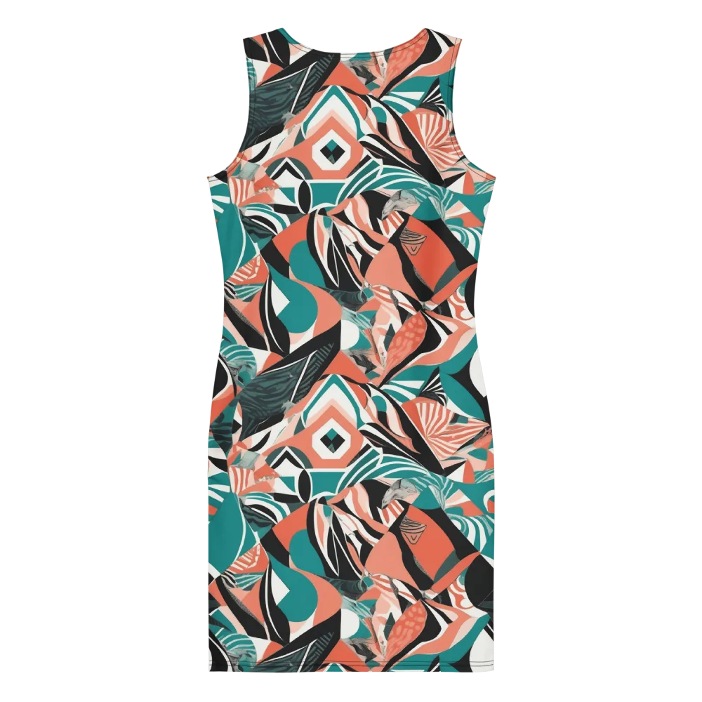Coral Kinetic on Bodycon Dress — Back