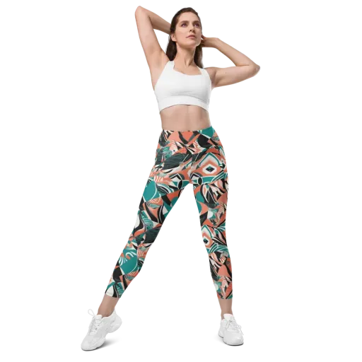 Coral Kinetic on a Leggings with Pockets