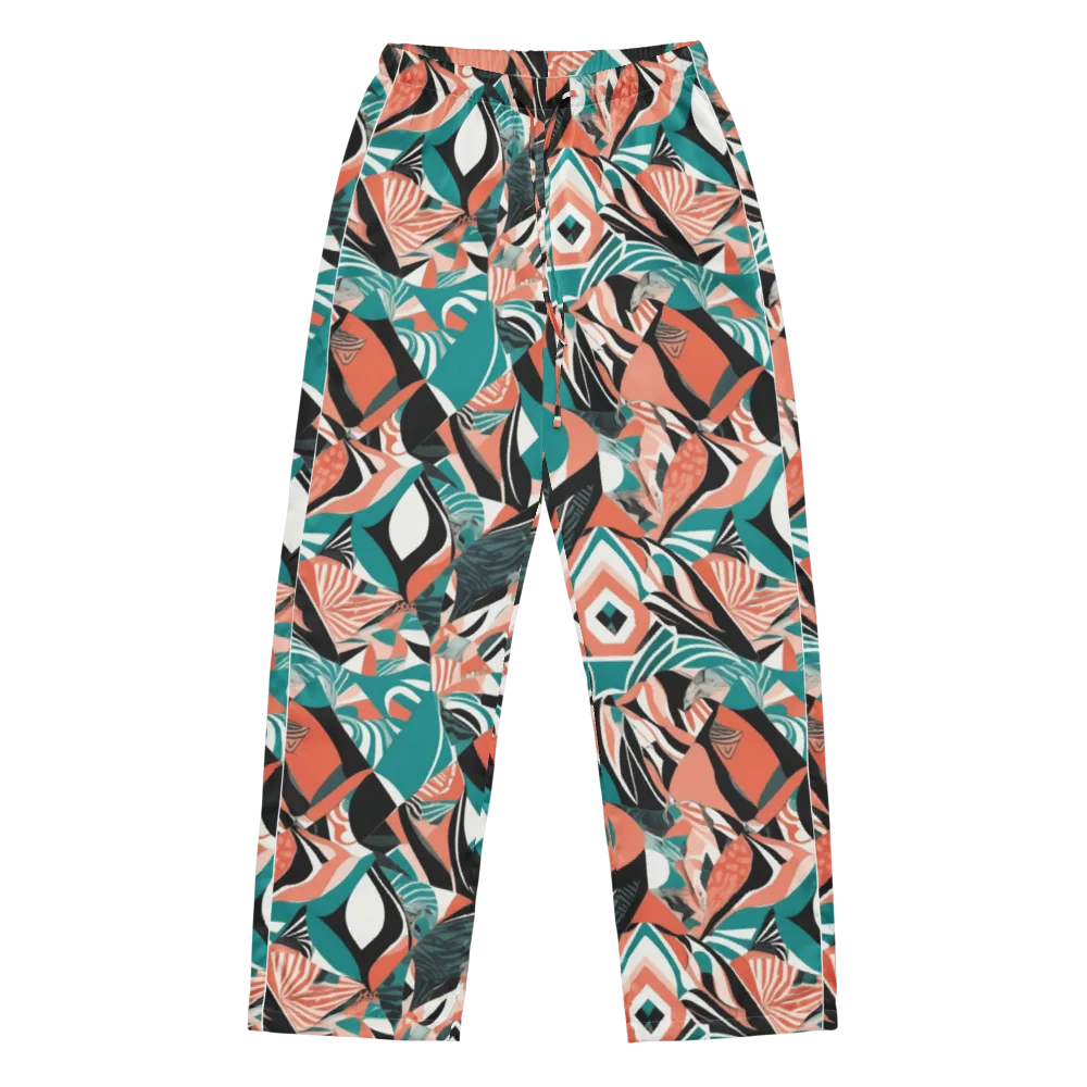 Coral Kinetic on Women's Pajama Pants — Front