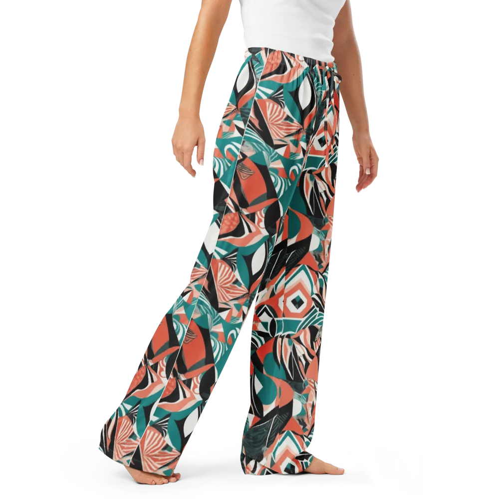 Coral Kinetic on Women's Pajama Pants — Right Front