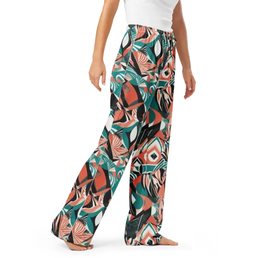 Coral Kinetic on a Women's Pajama Pants