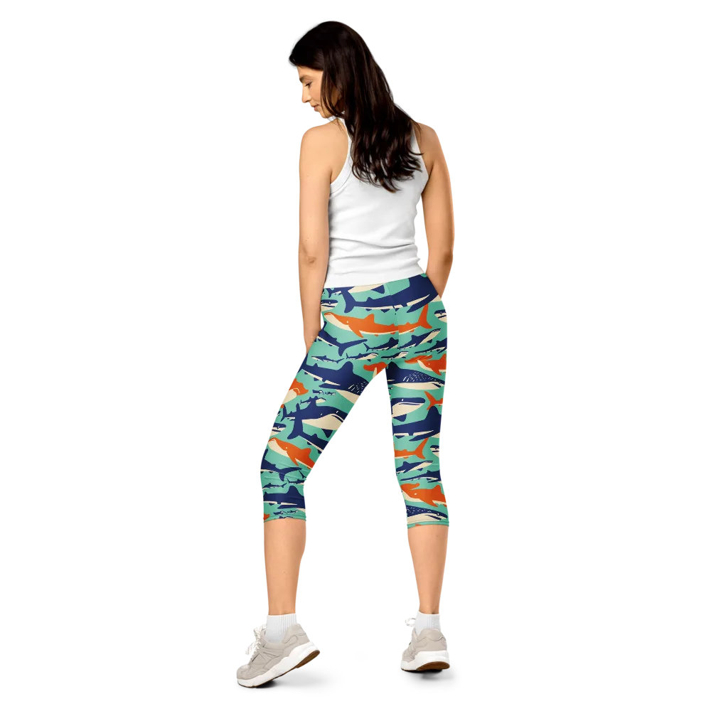 Tidal Giants on Capri Leggings — Back