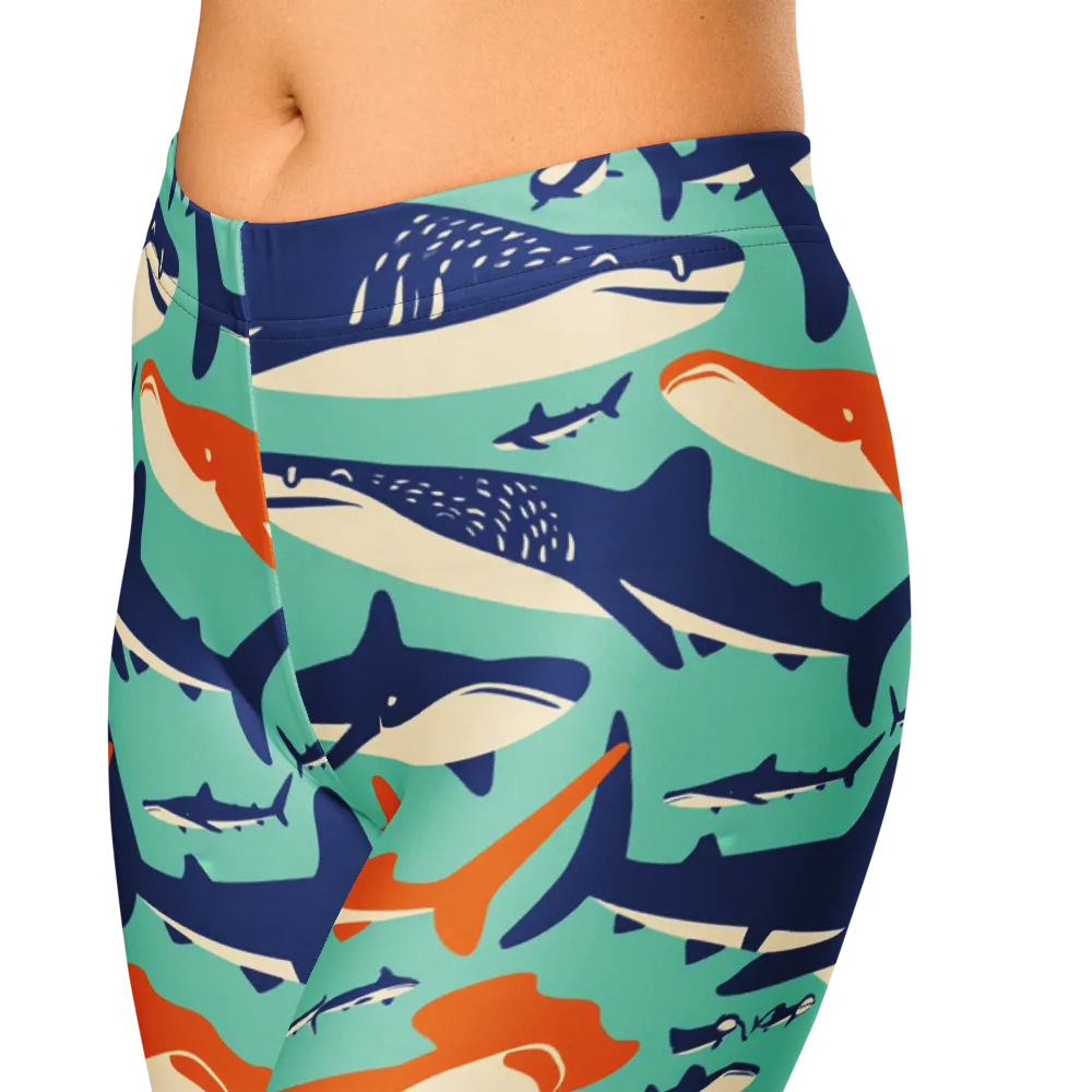 Tidal Giants on Capri Leggings — Zoomed-in