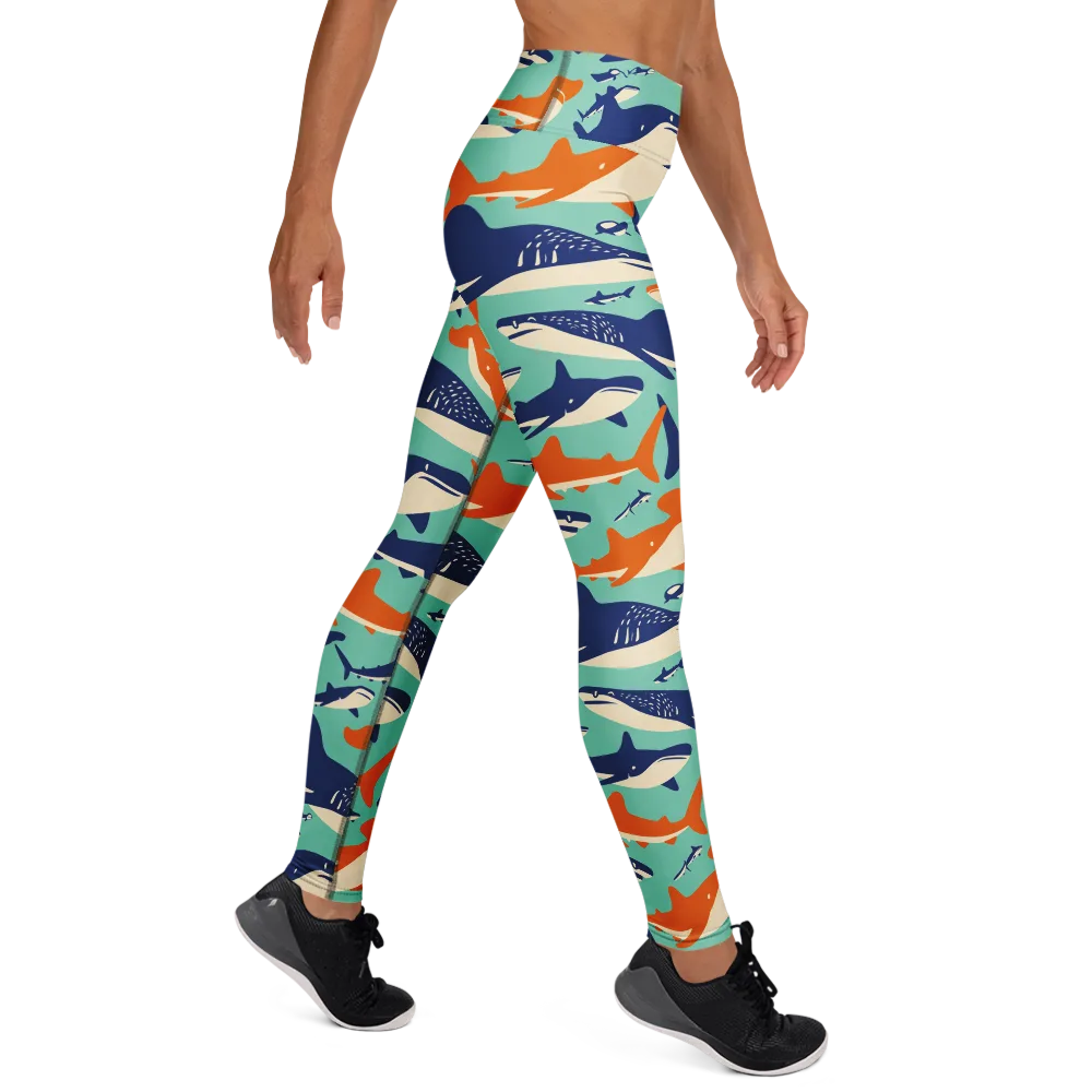 Tidal Giants on Yoga Leggings — Right
