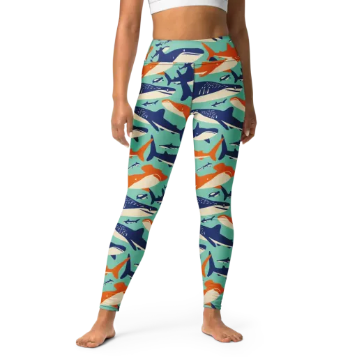 Tidal Giants on a Yoga Leggings